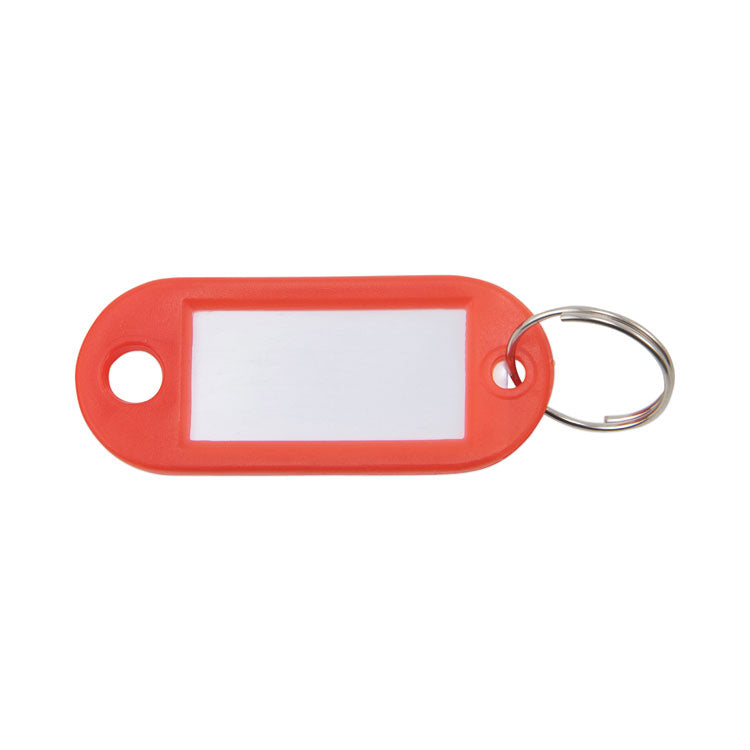 Advantus Key Tags Label Window, 0.88 x 0.19 x 2, Red, 6/Pack (AVTKEY98018) Pack of 6
