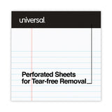 Universal® Premium Ruled Writing Pads with Heavy-Duty Back, Narrow Rule, Black Headband, 50 White 5 x 8 Sheets, 12/Pack (UNV57300)