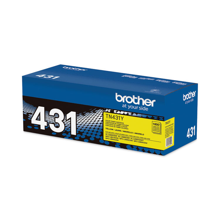 Brother TN431Y Toner, 1,800 Page-Yield, Yellow (BRTTN431Y)