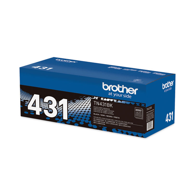 Brother TN431BK Toner, 3,000 Page-Yield, Black (BRTTN431BK) Each