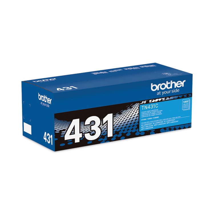 Brother TN431C Toner, 1,800 Page-Yield, Cyan (BRTTN431C)