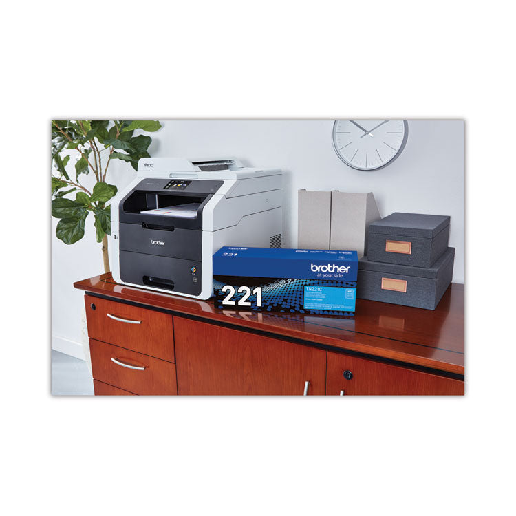 Brother TN221C Toner, 1,400 Page-Yield, Cyan (BRTTN221C)