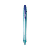 BIC® ReVolution Ocean Bound Ballpoint Pen, Retractable, Medium 1 mm, Blue Ink, Translucent Blue Barrel, Dozen (BICBPRR11BE)