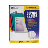 C-Line® Vinyl Report Covers with Binding Bars, 0.13" Capacity,  8.5 x 11, Clear/Clear, 50/Box (CLI32457)