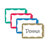 C-Line Self-Adhesive Border-Style Name Badges, Gold Border, 3-1/2 x 2-1/4, 100/Box (CLI92266) Box of 100