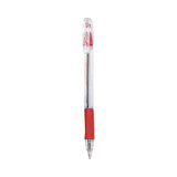 Pilot® EasyTouch Ballpoint Pen, Stick, Medium 1 mm, Red Ink, Clear/Red Barrel, Dozen (PIL32012)