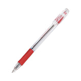 Pilot® EasyTouch Ballpoint Pen, Stick, Medium 1 mm, Red Ink, Clear/Red Barrel, Dozen (PIL32012)