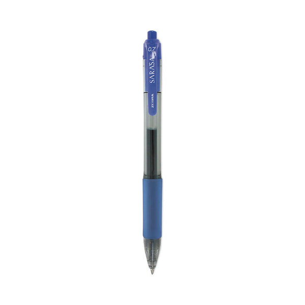 Zebra® Sarasa Dry Gel X20 Gel Pen, Retractable, Medium 0.7 mm, Blue Ink, Clear/Blue Barrel, 36/Pack (ZEB46236) Each