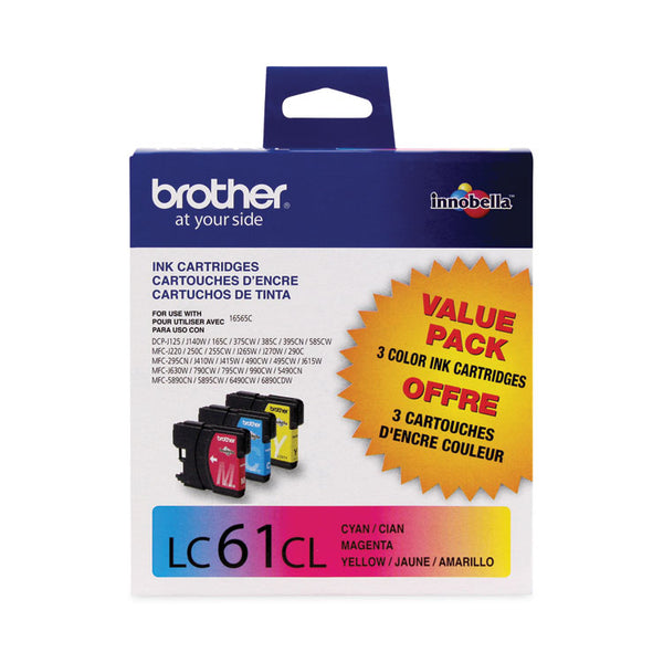 Brother LC613PKS Innobella Ink, 325 Page-Yield, Cyan/Magenta/Yellow (BRTLC613PKS)