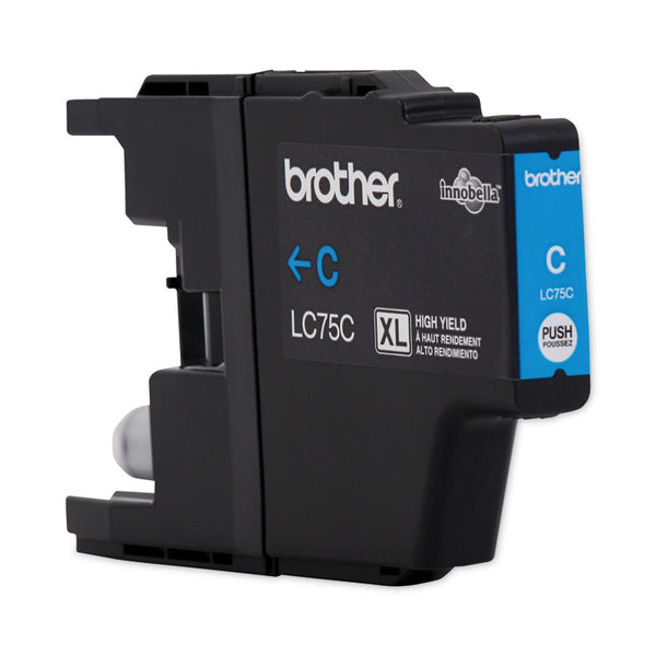 Brother LC75C Innobella High-Yield Ink, 600 Page-Yield, Cyan (BRTLC75C)