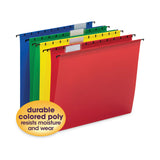 Smead™ Poly Hanging Folders, Letter Size, 1/5-Cut Tabs, Assorted Colors, 12/Pack (SMD64026)