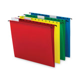 Smead™ Poly Hanging Folders, Letter Size, 1/5-Cut Tabs, Assorted Colors, 12/Pack (SMD64026)