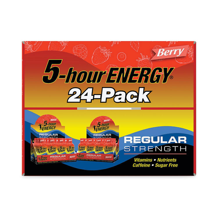 5-hour ENERGY® Energy Drink, Berry, 1.93 oz Bottle, 24/Carton, Ships in 1-3 Business Days (GRR22000630)