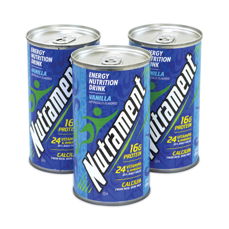 Nutrament® Energy Nutrition Drink, Vanilla, 12 oz Can, 12/Carton, Ships in 1-3 Business Days (GRR20902579)