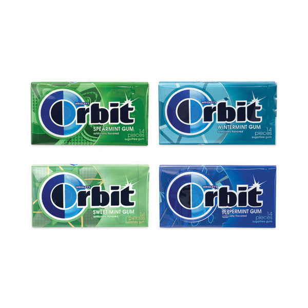 Orbit® Sugar-Free Chewing Gum Variety Box, Four Mint Flavors, 14 Pieces/Pack, 18 Packs/Carton, Ships in 1-3 Business Days (GRR22000568)