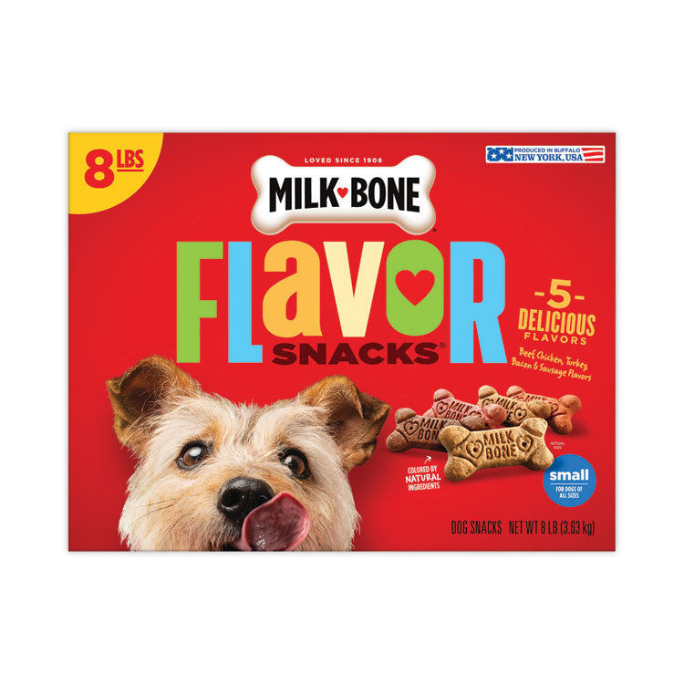 Milk-Bone® Flavor Snacks Dog Biscuits, 8 lb Box, Ships in 1-3 Business Days (GRR22000649) Each