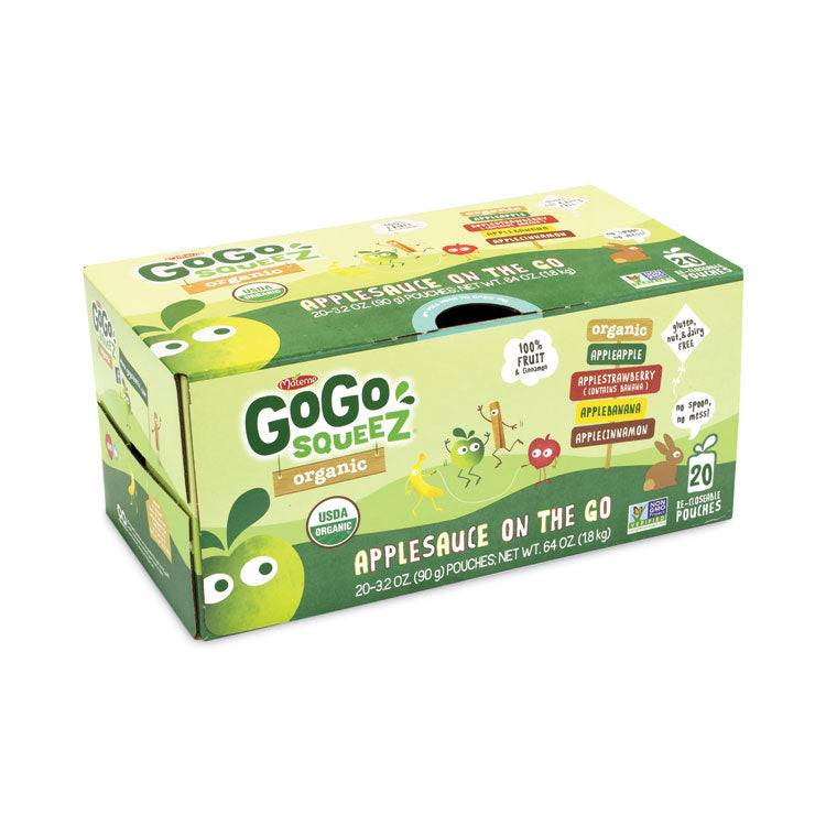 GoGo Squeez® Fruit On The Go, Variety Applesauce, 3.2 oz Pouch, 20/Carton, Ships in 1-3 Business Days (GRR22000742) Each