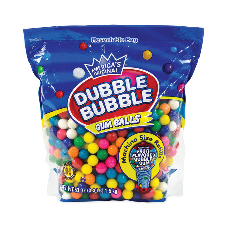 Dubble Bubble Original Gum Balls, 3.3 lb Bag, Assorted Flavors, Ships in 1-3 Business Days (GRR22000491) Each