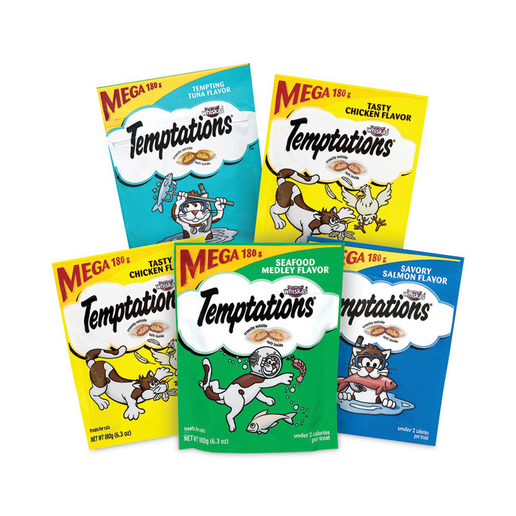 Temptations™ Cat Treats Mega Pack Variety, 6.3 oz Pouch, 4/Pack, Ships in 1-3 Business Days (GRR22000661) Each