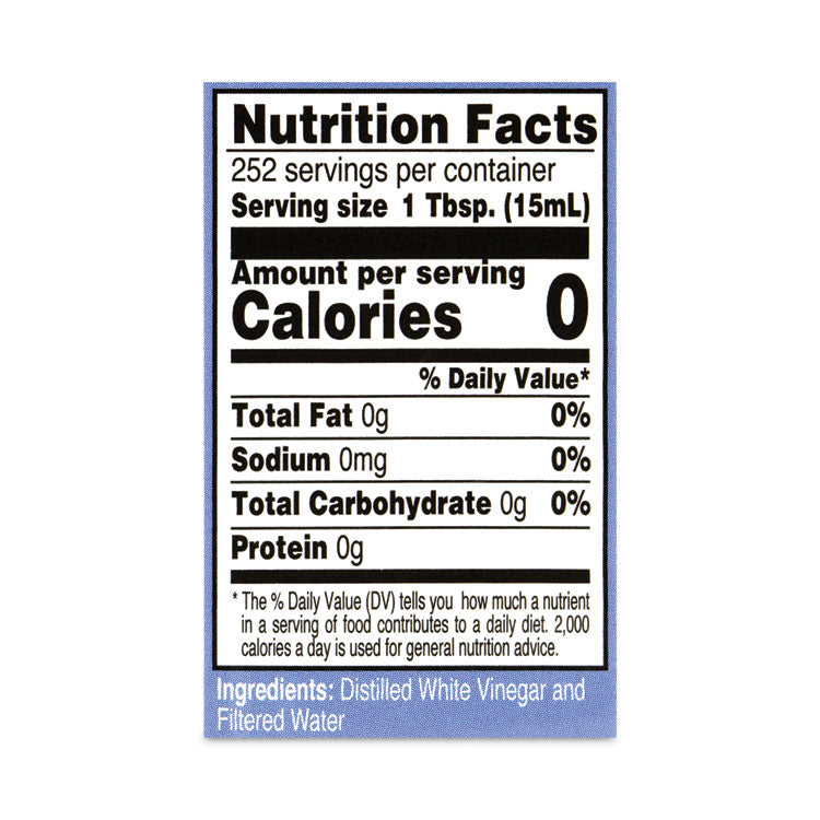 Woeber's® White Distilled Vinegar, 1 gal Bottle, 6/Carton, Ships in 1-3 Business Days (GRR22001029) Case of 6