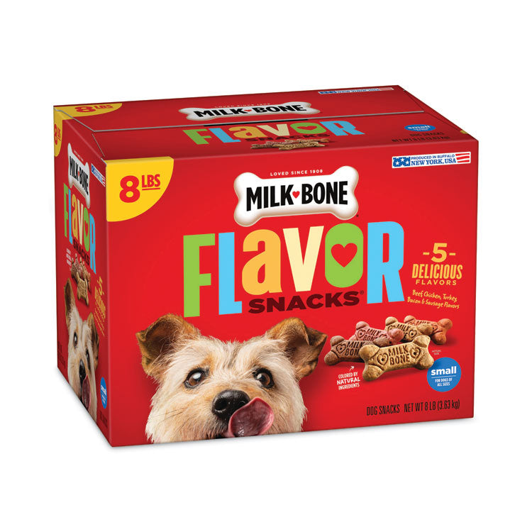 Milk-Bone® Flavor Snacks Dog Biscuits, 8 lb Box, Ships in 1-3 Business Days (GRR22000649) Each