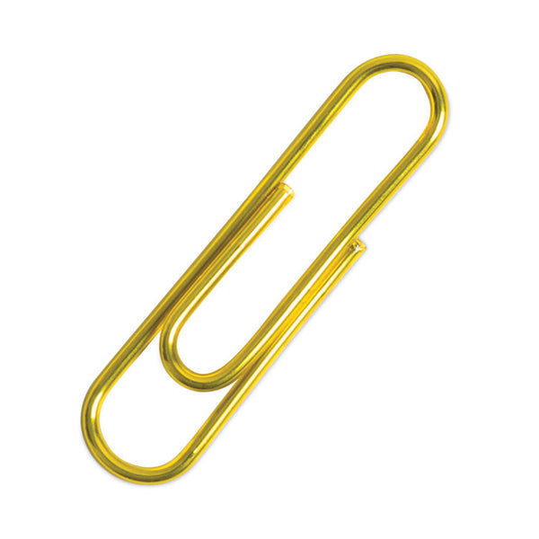 U Brands Paper Clips, Medium, Vinyl-Coated, Gold, 200 Clips/Box, 5 Boxes/Pack (UBR3619U0624) Pack of 1000