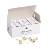 U Brands Binder Clips, Small, Gold, 72/Pack (UBR3595U0624) Pack of 72