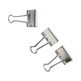U Brands Binder Clips, Medium, Silver, 72/Pack (UBR3604U0624) Pack of 72