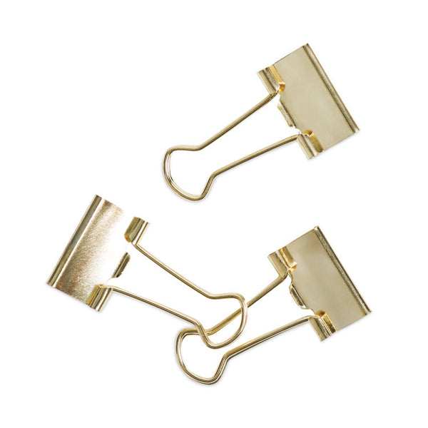 U Brands Binder Clips, Small, Gold, 72/Pack (UBR3595U0624)