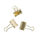 U Brands Binder Clips, Medium, Gold, 72/Pack (UBR3600U0624) Pack of 72