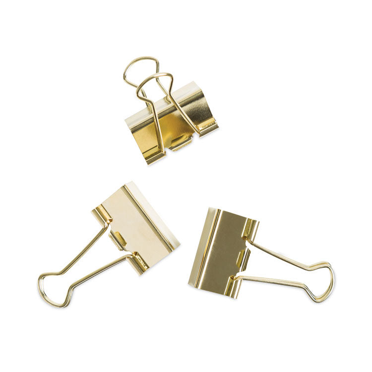 U Brands Binder Clips, Medium, Gold, 72/Pack (UBR3600U0624) Pack of 72