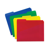 Smead™ Poly Colored File Folders With Slash Pocket, 1/3-Cut Tabs: Assorted, Letter Size, 0.75" Expansion, Assorted Colors, 12/Pack (SMD10541)