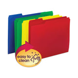Smead™ Top Tab Poly Colored File Folders, 1/3-Cut Tabs: Assorted, Letter Size, 0.75" Expansion, Assorted Colors,12/Pack (SMD10505)