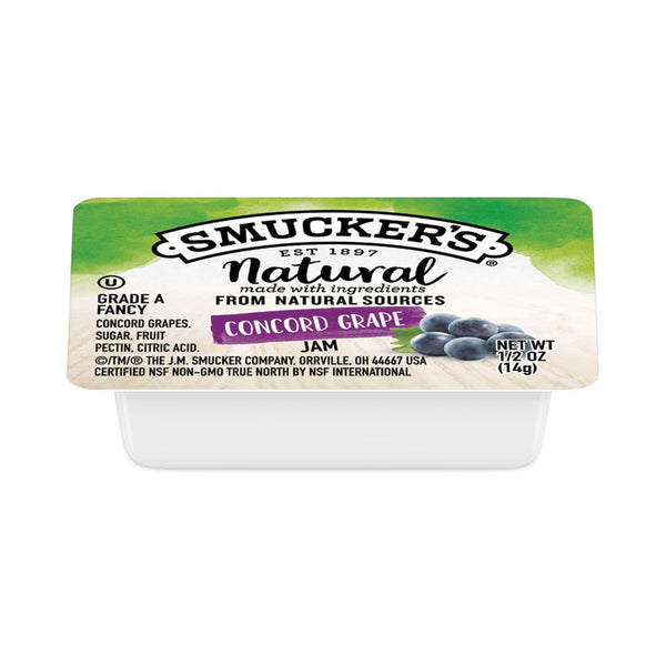 Smucker's® Smuckers 1/2 Ounce Natural Jam, 0.5 oz Container, Concord Grape, 200/Carton (SMU8202)