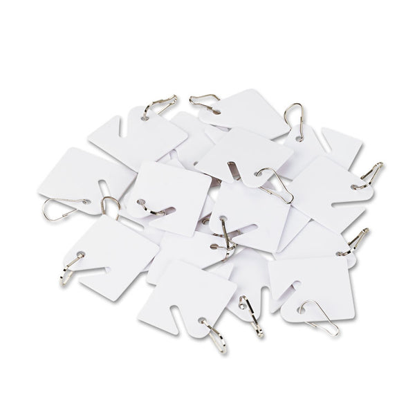 SecurIT® Replacement Slotted Key Cabinet Tags, 1.63 x 1.5, White, 20/Pack (ICX94190027) Pack of 20