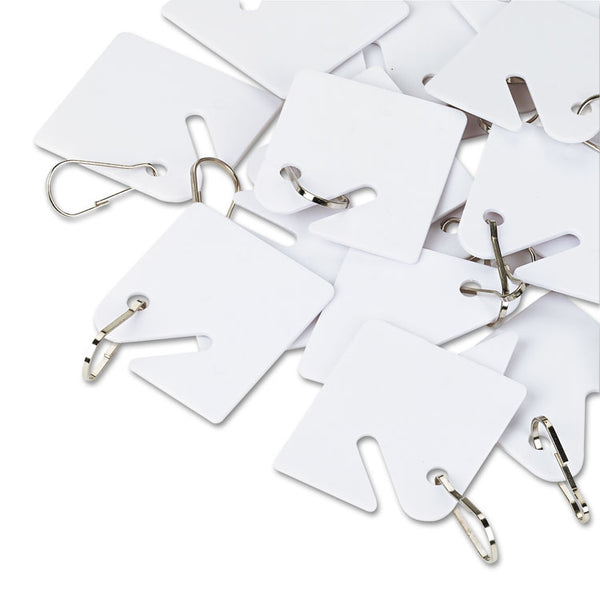 SecurIT® Replacement Slotted Key Cabinet Tags, 1.63 x 1.5, White, 20/Pack (ICX94190027) Pack of 20