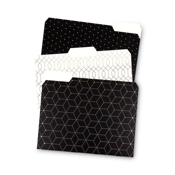 U Brands Fashion File Folders, 1/3-Cut Tabs: Assorted, Letter Size, Assorted Colors, 24/Box (UBR4150U0112) Each