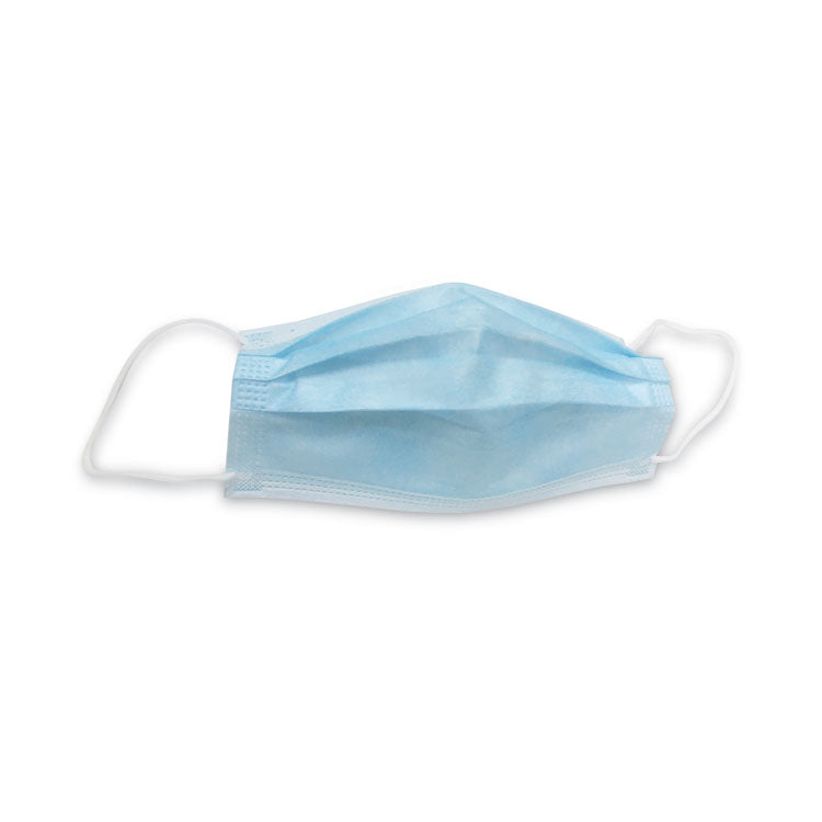 GN1 Three-Ply General Use Face Mask, Blue/White, 2,500/Carton (TEHMS2500) Case of 2500