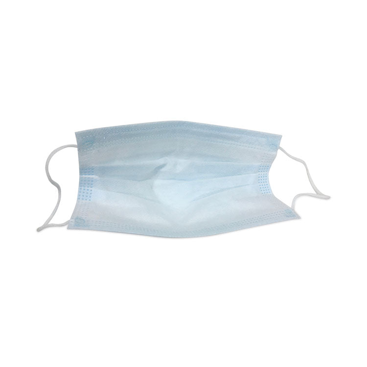 GN1 Three-Ply General Use Face Mask, Blue/White, 2,500/Carton (TEHMS2500) Case of 2500