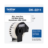 Brother Continuous Film Label Tape, 1.1" x 50 ft Roll, White (BRTDK2211) 1 Roll