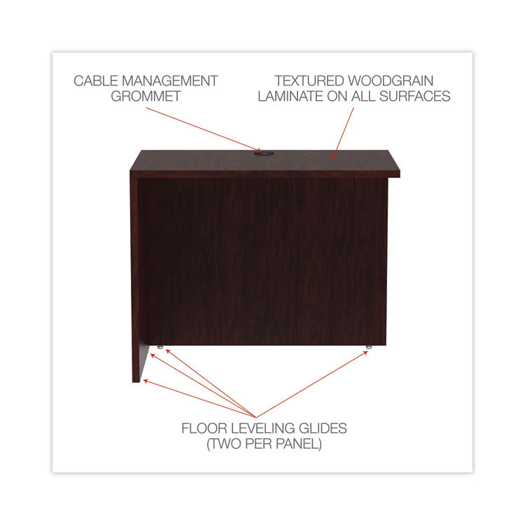 Alera® Alera Valencia Series Reversible Return/Bridge Shell, 35w x 23.63d x 29.5h, Mahogany (ALEVA353624MY) Each