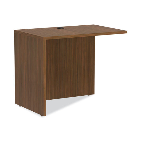 Alera® Alera Valencia Series Reversible Return/Bridge Shell, 35w x 23.63d x 29.5h, Modern Walnut (ALEVA353624WA)