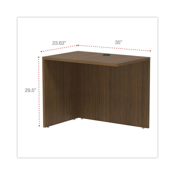 Alera® Alera Valencia Series Reversible Return/Bridge Shell, 35w x 23.63d x 29.5h, Modern Walnut (ALEVA353624WA)