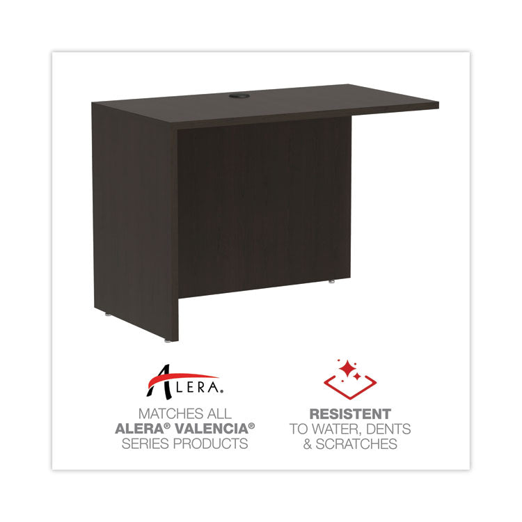 Alera® Alera Valencia Series Reversible Return/Bridge Shell, 42w x 23.63d x 29.5, Espresso (ALEVA354224ES)