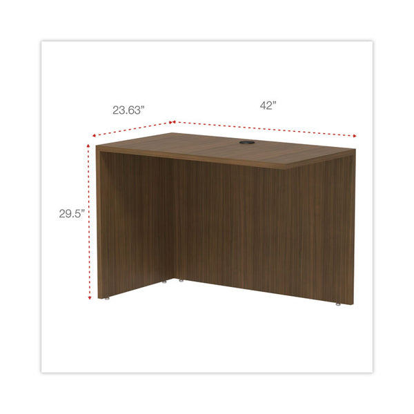 Alera® Alera Valencia Series Reversible Return/Bridge Shell, 42w x 23.63d x 29.5h, Modern Walnut (ALEVA354224WA)