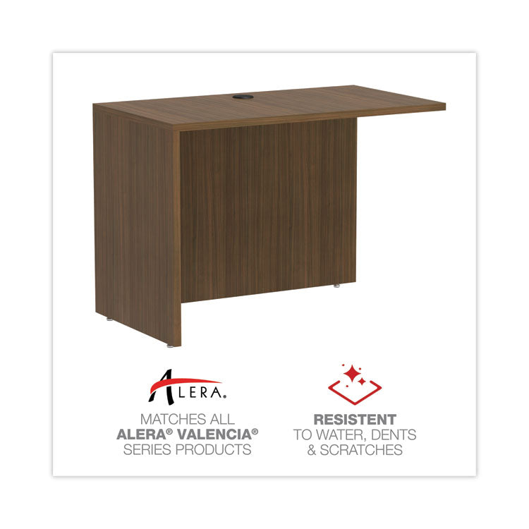 Alera® Alera Valencia Series Reversible Return/Bridge Shell, 42w x 23.63d x 29.5h, Modern Walnut (ALEVA354224WA) Each