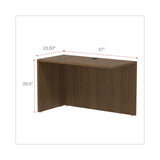 Alera® Alera Valencia Series Reversible Return/Bridge Shell, 47.25w x 23.63d x 29.5h, Modern Walnut (ALEVA354824WA)