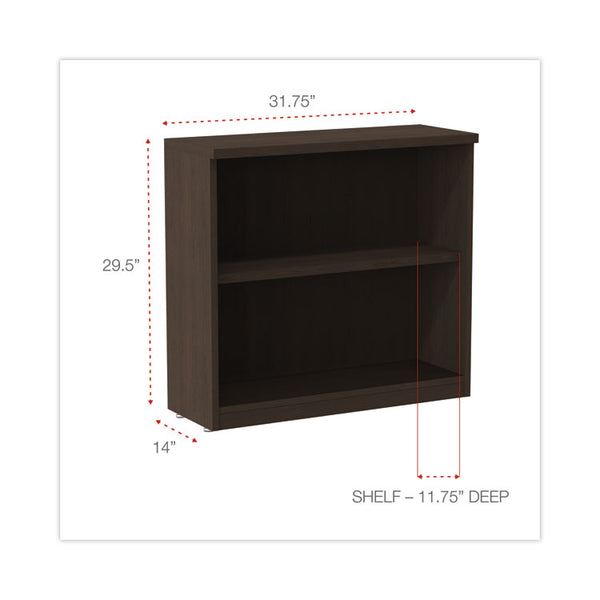 Alera® Alera Valencia Series Bookcase, Two-Shelf, 31.75w x 14d x 29.5h, Espresso (ALEVA633032ES)