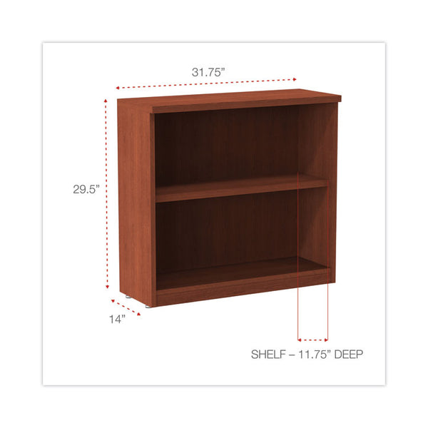 Alera® Alera Valencia Series Bookcase, Two-Shelf, 31.75w x 14d x 29.5h, Med Cherry (ALEVA633032MC)