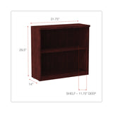 Alera® Alera Valencia Series Bookcase, Two-Shelf, 31.75w x 14d x 29.5h, Mahogany (ALEVA633032MY)